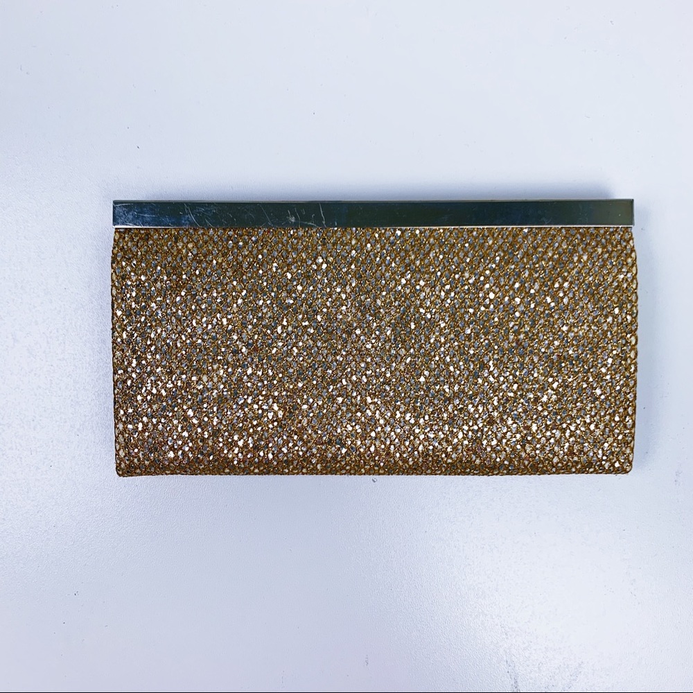 Bebe Clasp Type Slim Wallet Gold With Slots